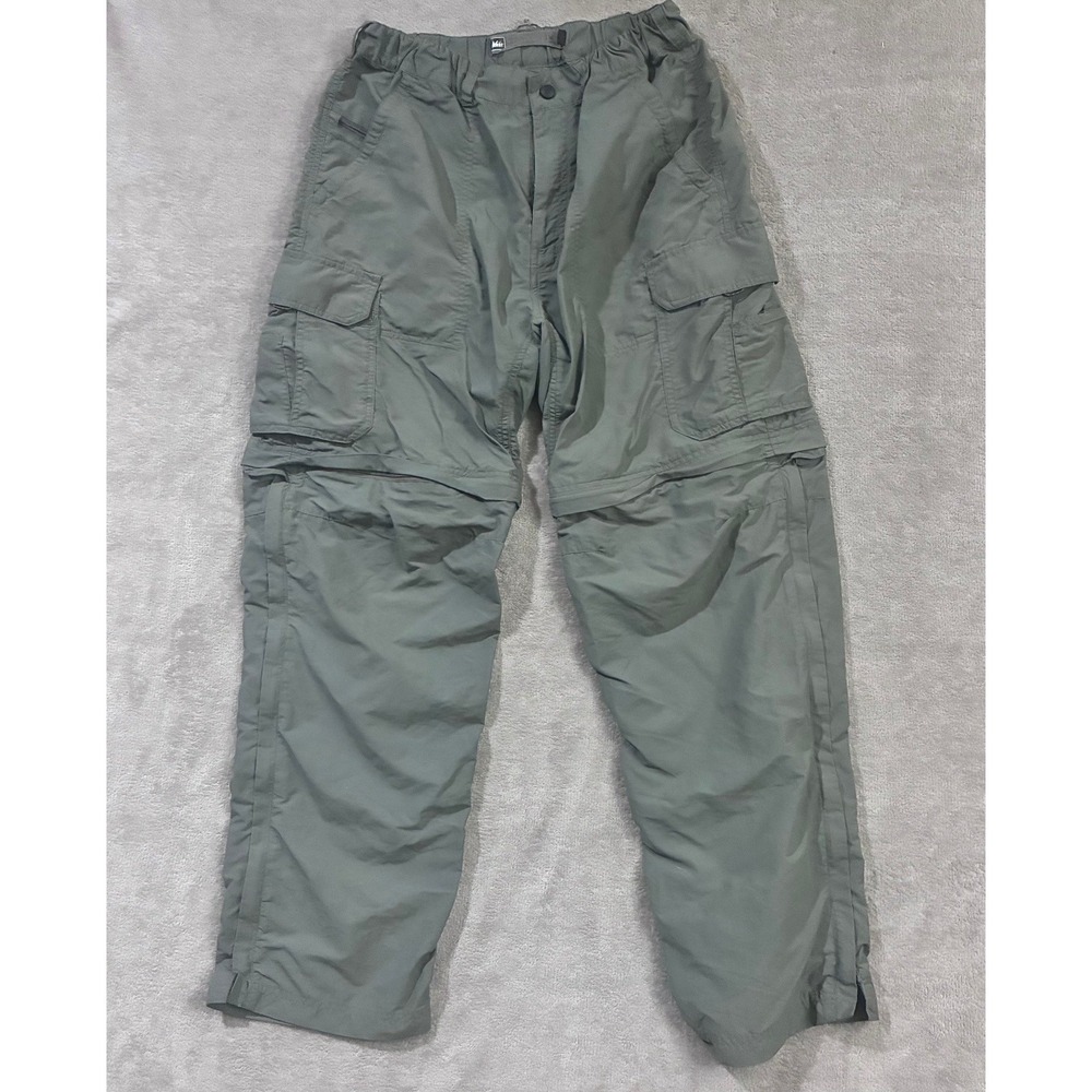 REI Convertible Cargo Pants Men Medium Hiking Outdoor Trail Utility Granola Camp